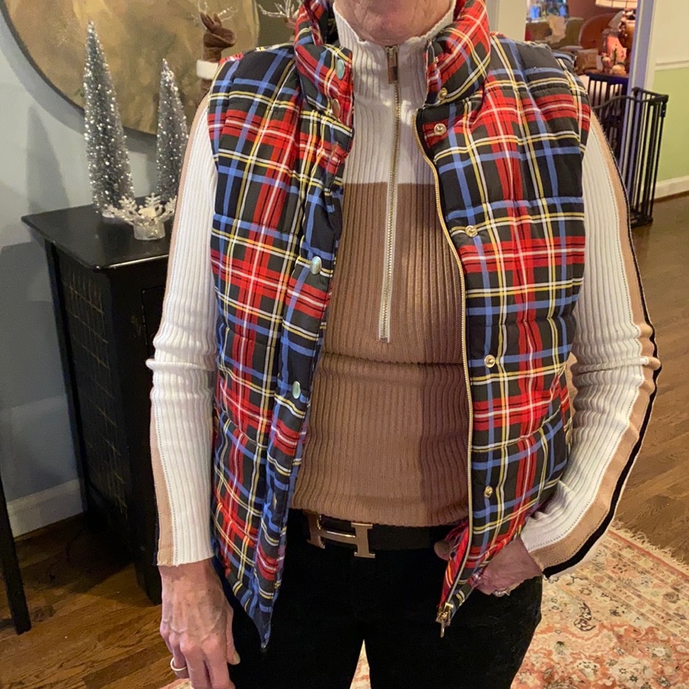 Preppy plaid vest